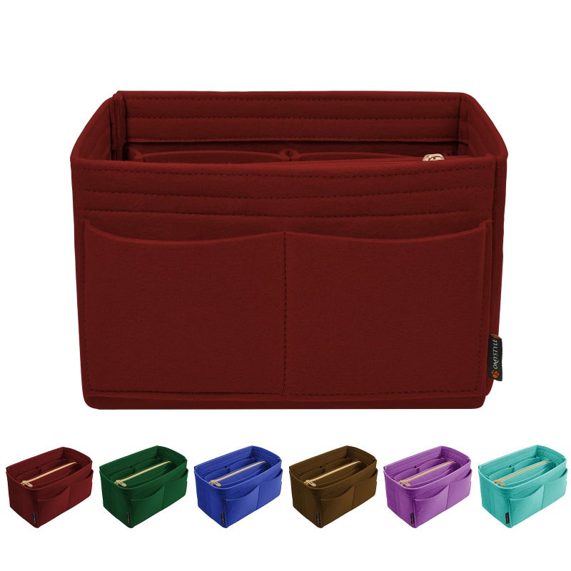 OMYSTYLE Darkred X-Large Organizer Insert, Felt Tote Bag Organizer Insert with 5 Sizes, Handbag Dividers for Inside Purse, Compatible with Longchamp, Neverful, Speedy and More - Image 1